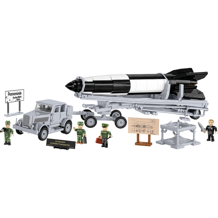 COBI V2 Razzo & Transporter – Executive Edition – Set di mattoncini composto da 1191 componenti – Articolo n. 3120 – Compatibile con blocchi di bloccaggio di altri produttori
